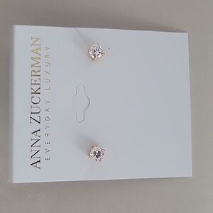 Anna Zuckerman yellow gold 2 carat studs